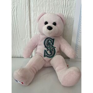 Team Beans Authentic Pink Bear Plush MLB Baseball Logo Stuffed Toy